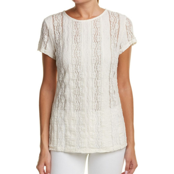 Vintage cabi Spring 2015 Lace Tee NWOT - Picture 6 of 8